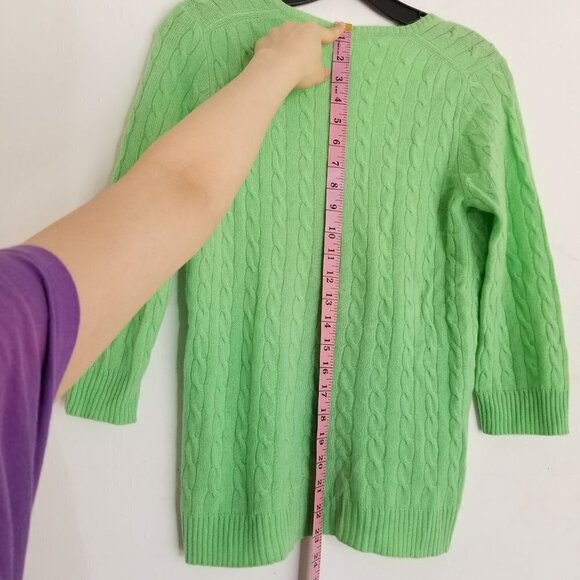 J. Crew 100% Cashmere Fisherman Cable Knit Sweater - Picture 5 of 8